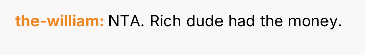 the-william NTA. Rich dude had the money.