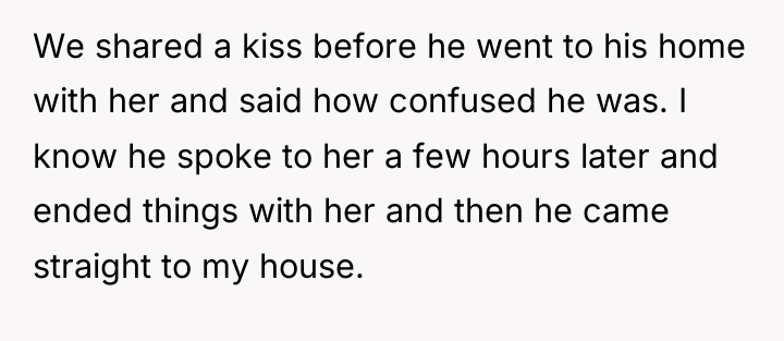 We shared a kiss before he went to his home...
