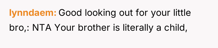 lynndaem Good looking out for your little bro,: NTA Your...