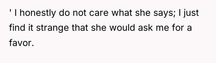 ' I honestly do not care what she says; I...