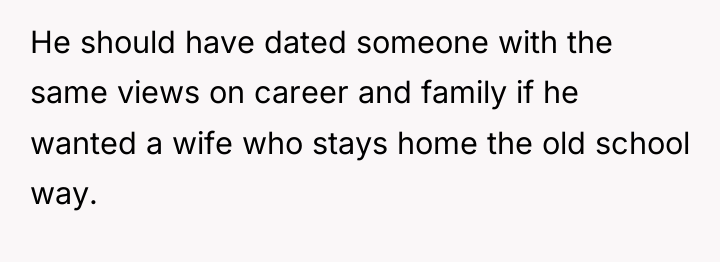 He should have dated someone with the same views on...