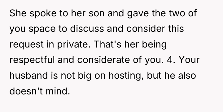 She spoke to her son and gave the two of...