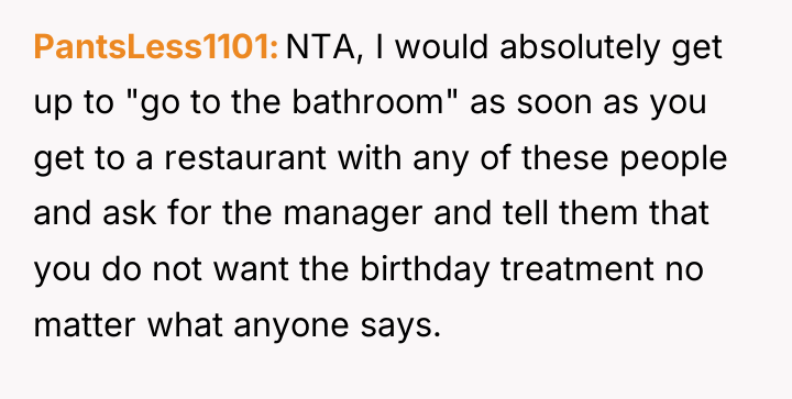 PantsLess1101 NTA, I would absolutely get up to "go to...