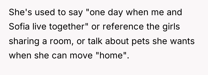 She's used to say "one day when me and Sofia...