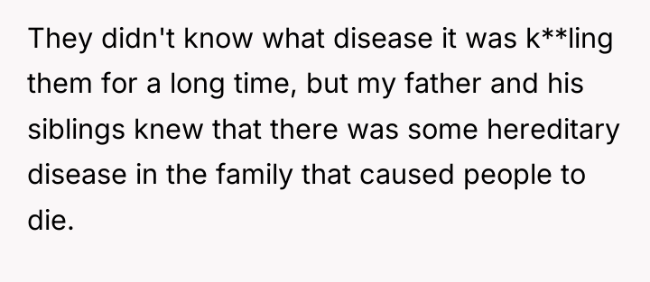 They didn't know what disease it was k**ling them for...
