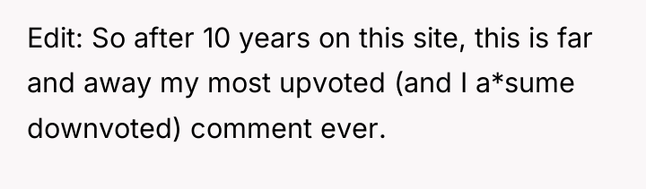 Edit: So after 10 years on this site, this is...