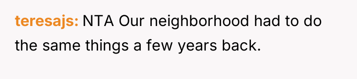 teresajs NTA Our neighborhood had to do the same things...