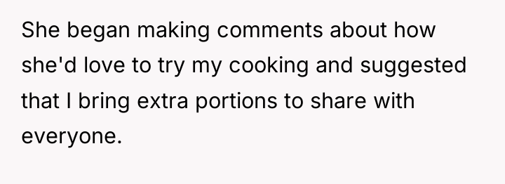 She began making comments about how she'd love to try...