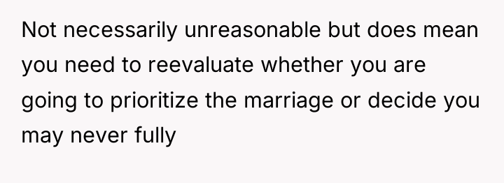 Not necessarily unreasonable but does mean you need to reevaluate...