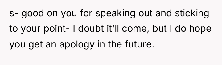 s- good on you for speaking out and sticking to...