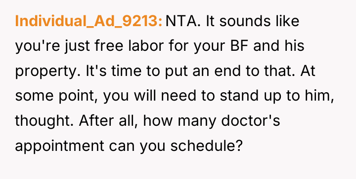Individual_Ad_9213 NTA. It sounds like you're just free labor for...