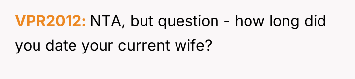 VPR2012 NTA, but question - how long did you date...