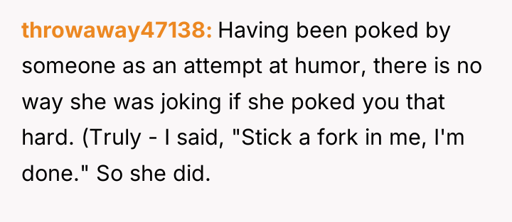throwaway47138 Having been poked by someone as an attempt at...