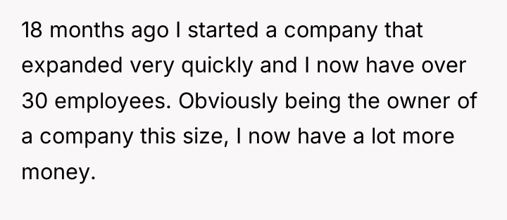 18 months ago I started a company that expanded very...