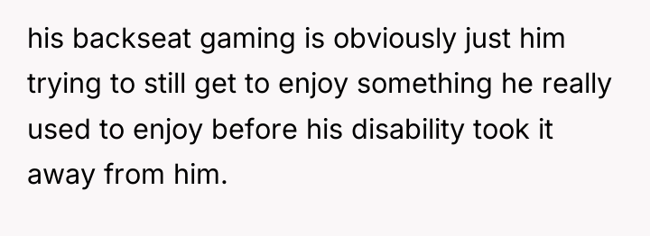 his backseat gaming is obviously just him trying to still...