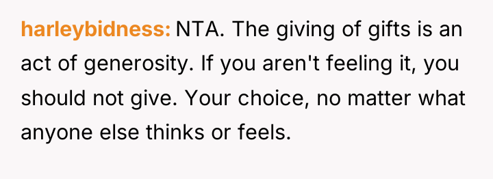 harleybidness NTA. The giving of gifts is an act of...