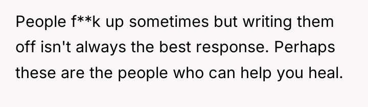 People f**k up sometimes but writing them off isn't always...