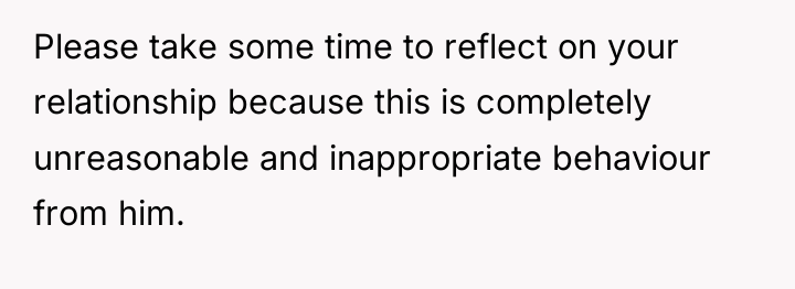Please take some time to reflect on your relationship because...