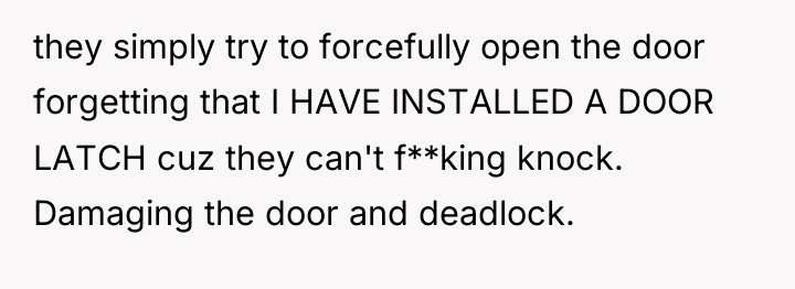 they simply try to forcefully open the door forgetting that...