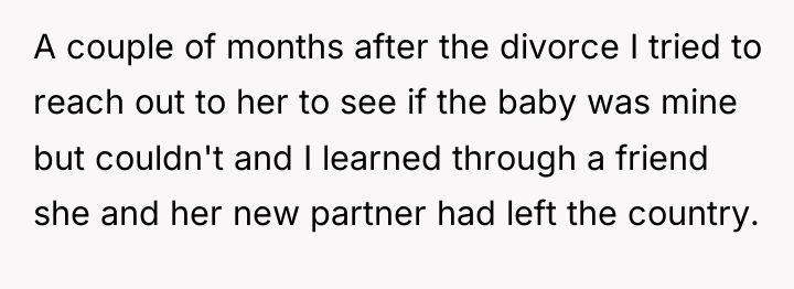A couple of months after the divorce I tried to...