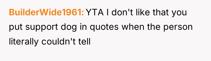 BuilderWide1961 YTA I don't like that you put support dog...