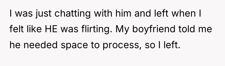 I was just chatting with him and left when I...