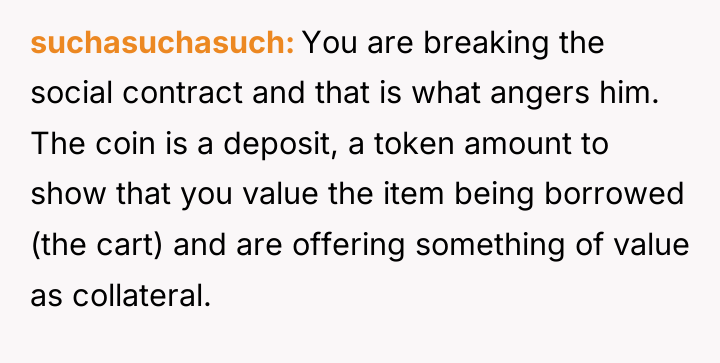 suchasuchasuch You are breaking the social contract and that is...