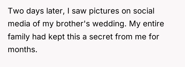 Two days later, I saw pictures on social media of...