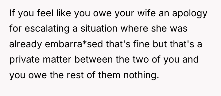 If you feel like you owe your wife an apology...