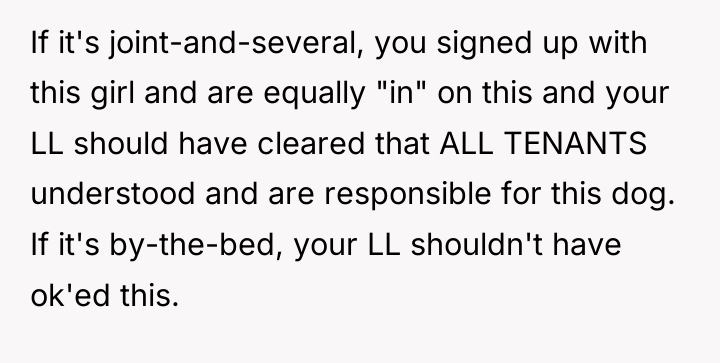If it's joint-and-several, you signed up with this girl and...