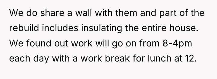 We do share a wall with them and part of...