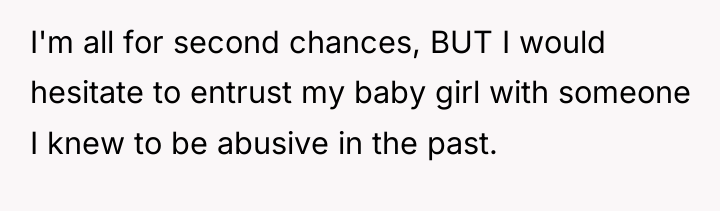 I'm all for second chances, BUT I would hesitate to...