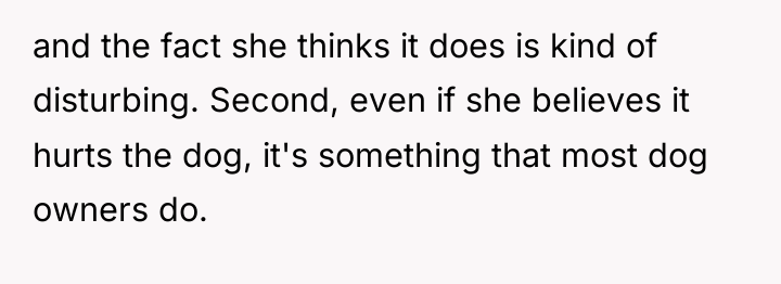 and the fact she thinks it does is kind of...