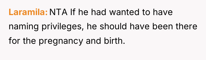 Laramila NTA If he had wanted to have naming privileges,...
