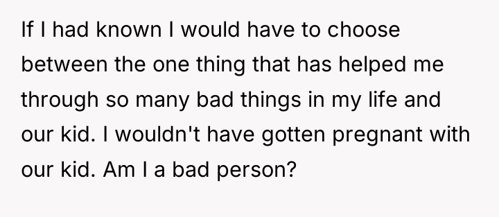 If I had known I would have to choose between...