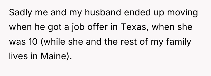 Sadly me and my husband ended up moving when he...