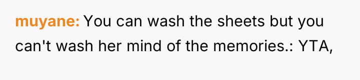 muyane You can wash the sheets but you can't wash...