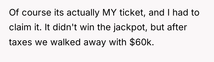 Of course its actually MY ticket, and I had to...