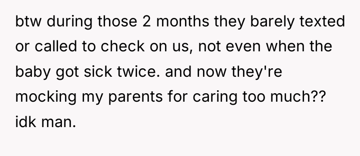 btw during those 2 months they barely texted or called...