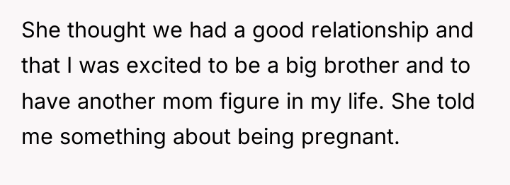 She thought we had a good relationship and that I...