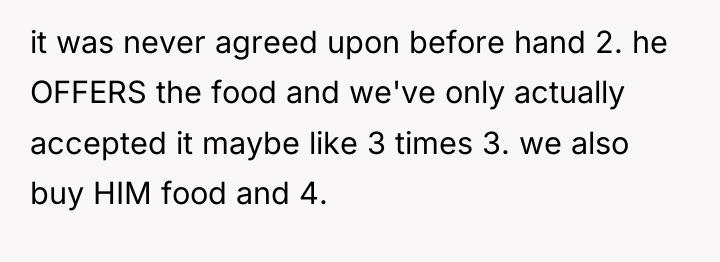 it was never agreed upon before hand 2. he OFFERS...