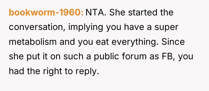 bookworm-1960 NTA. She started the conversation, implying you have a...