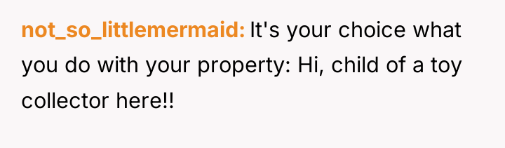 not_so_littlemermaid It's your choice what you do with your property:...