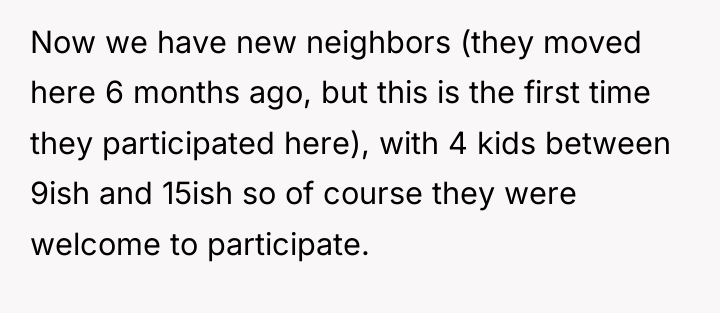 Now we have new neighbors (they moved here 6 months...