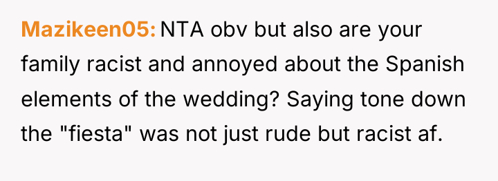 Mazikeen05 NTA obv but also are your family racist and...