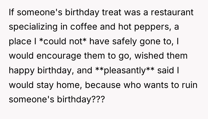 If someone's birthday treat was a restaurant specializing in coffee...