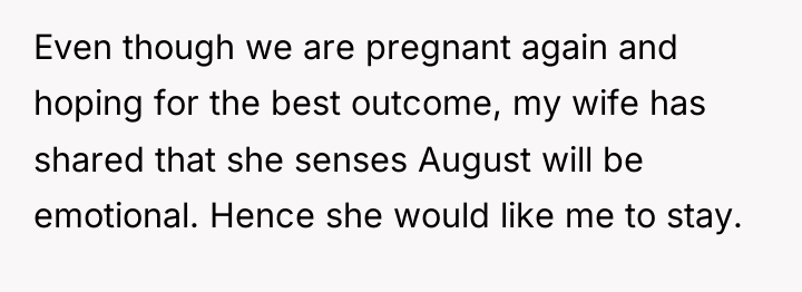 Even though we are pregnant again and hoping for the...