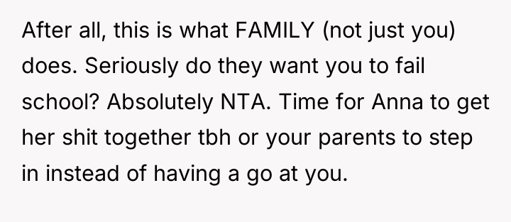 After all, this is what FAMILY (not just you) does....