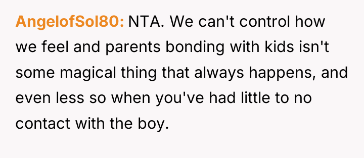 AngelofSol80 NTA. We can't control how we feel and parents...