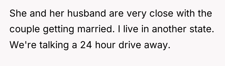 She and her husband are very close with the couple...